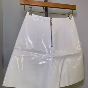 American Apparel Glossy White Mini Skirt